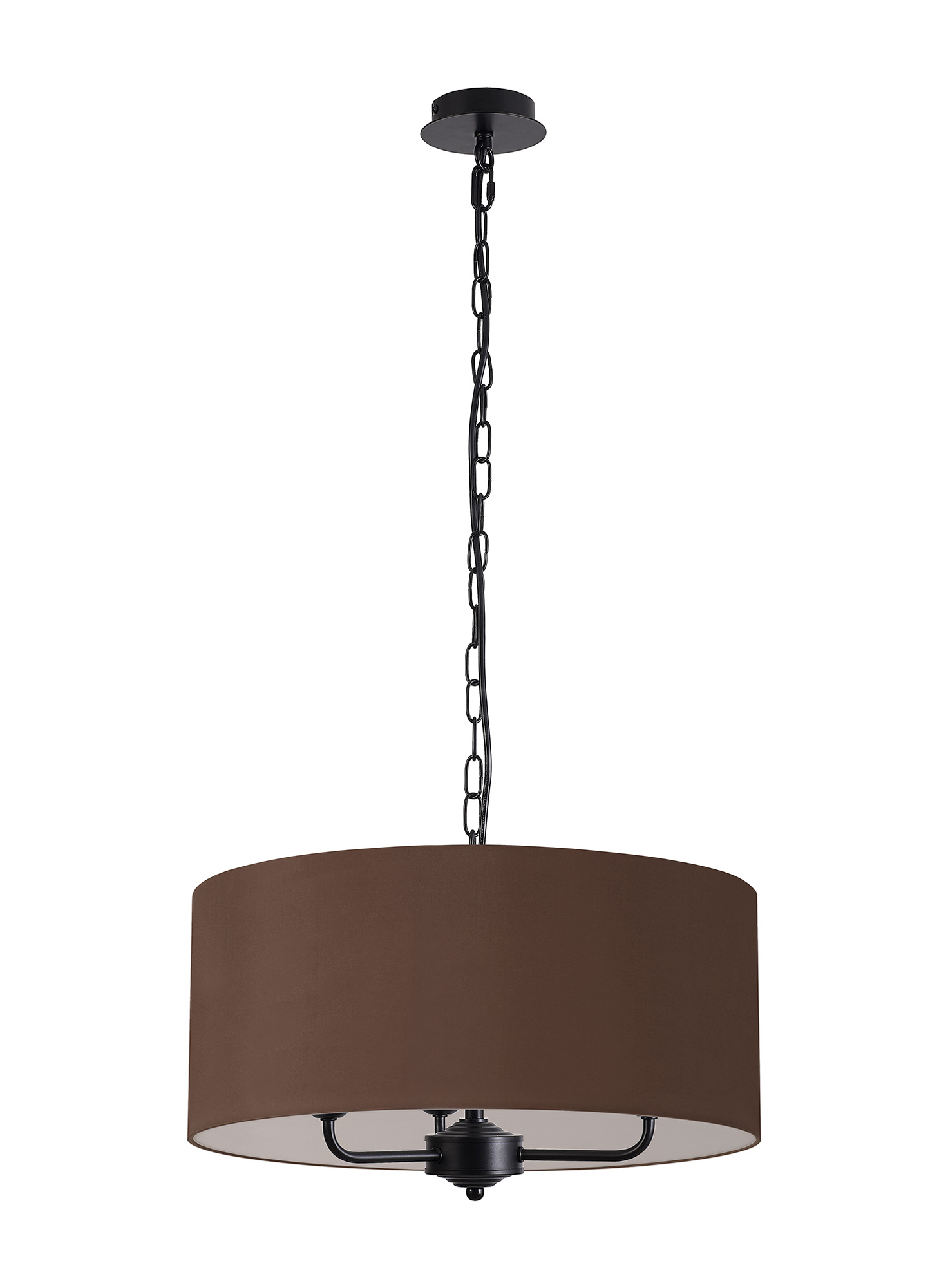 Banyan 50cm 3 Light Pendant Matt Black, Raw Cocoa/Grecian Bronze DK1039  Deco Banyan
